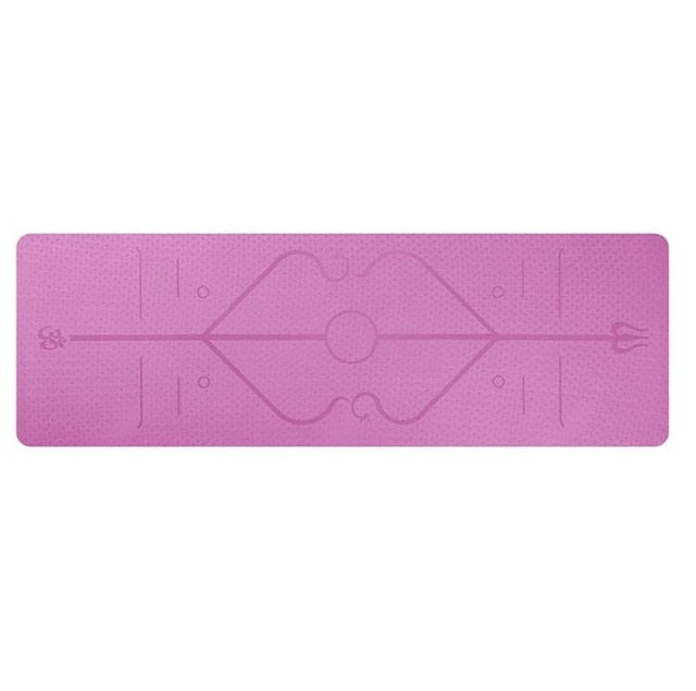 Yoga Mat with Position Line Non Slip