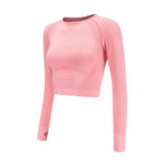 Pink Long Sleeve Yoga T-shirt